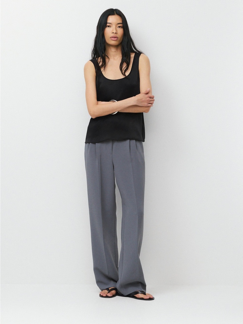 Worn Once - Aritzia Effortless Pants (Crepette - Vintage Navy)